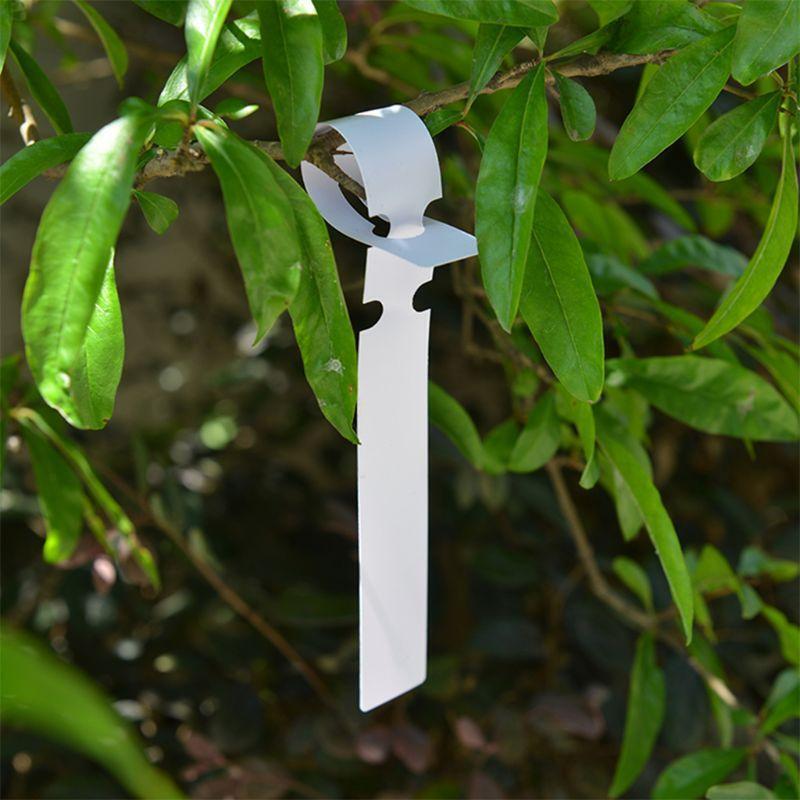 100 Pcs White Plastic Plant Tree Tags Nursery Garden Lables 2x20cm Wrap Around