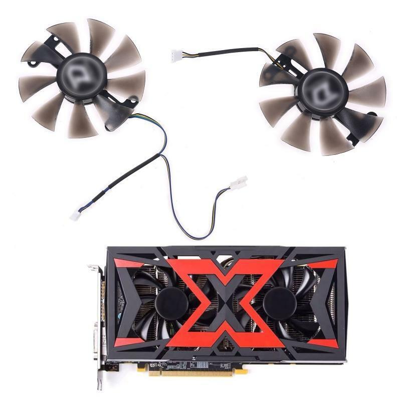 2x 85mm PLD10015B12H 0.55A RX580 RX590 for POWERCOLOR DATALAND Radeon RX 580 590