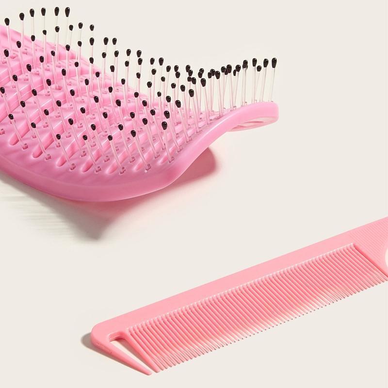 2pcs Detangling Hair Brushes Hollow Out Wet Dry Detangler Scalp Massage Comb