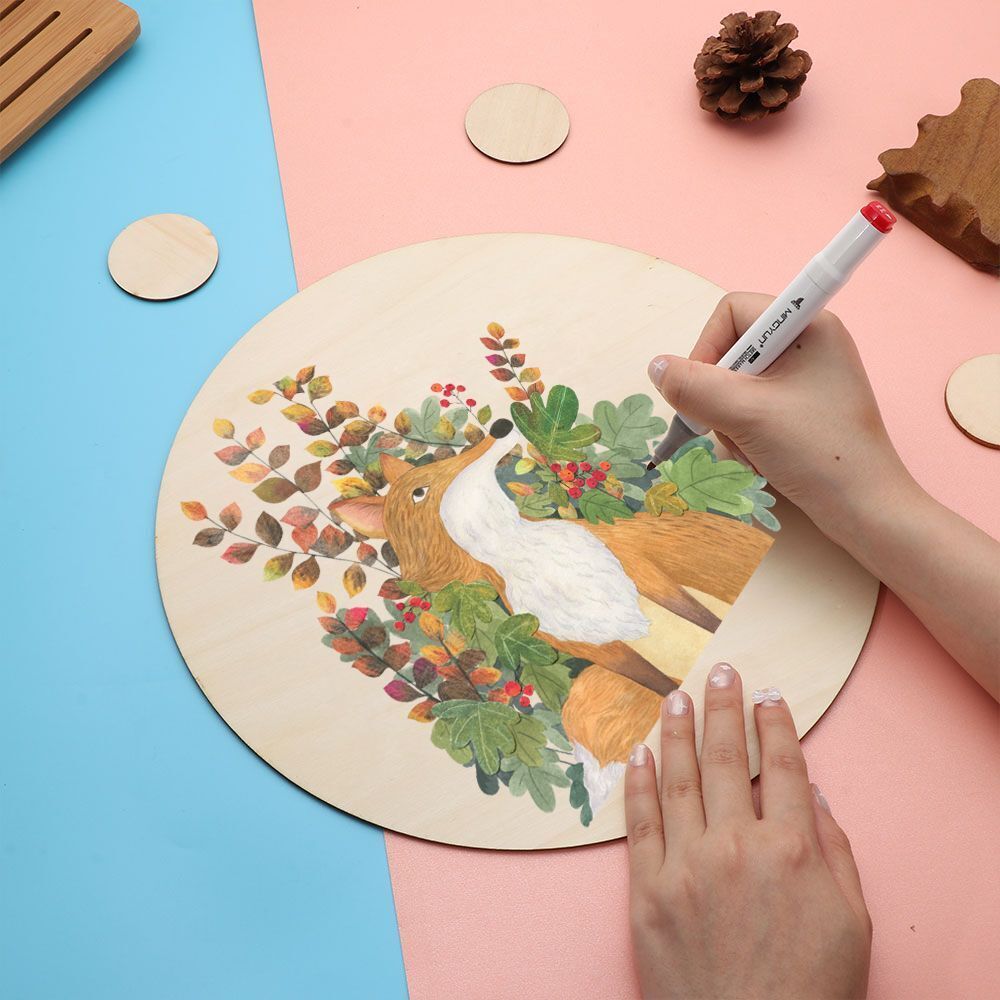 Scrapbooking Wedding Decor Wood Circles Ornament Round Wood Pieces Blank Plaque