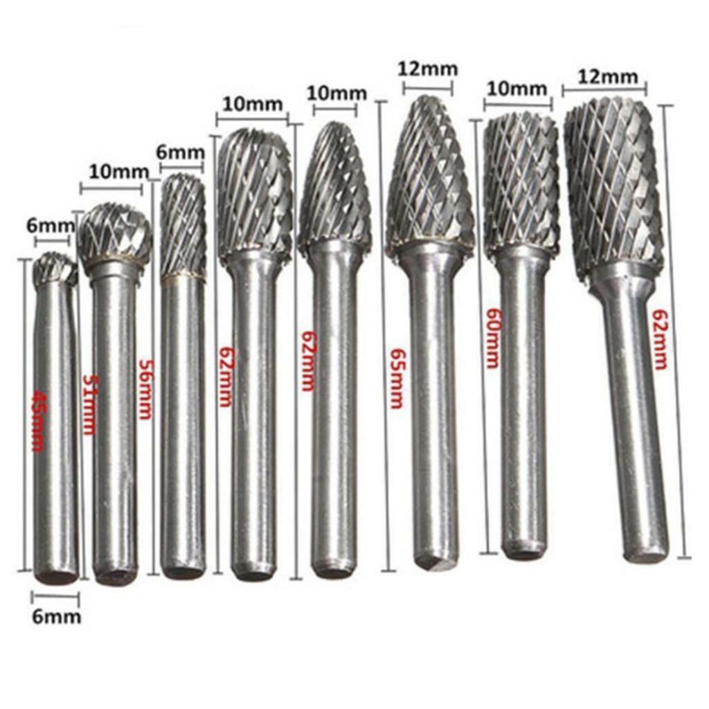 8-piece set double slot rotary boring tool Drill Carving Bit Set