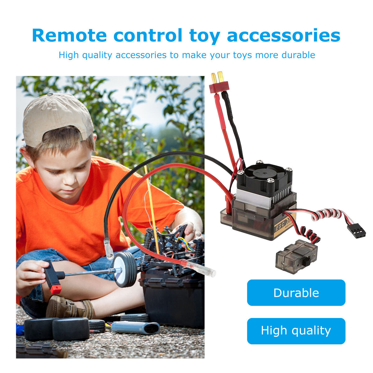 320A Brushed ESC Electric Speed Controller for 1/8 1/10 RC Off-Road Truck