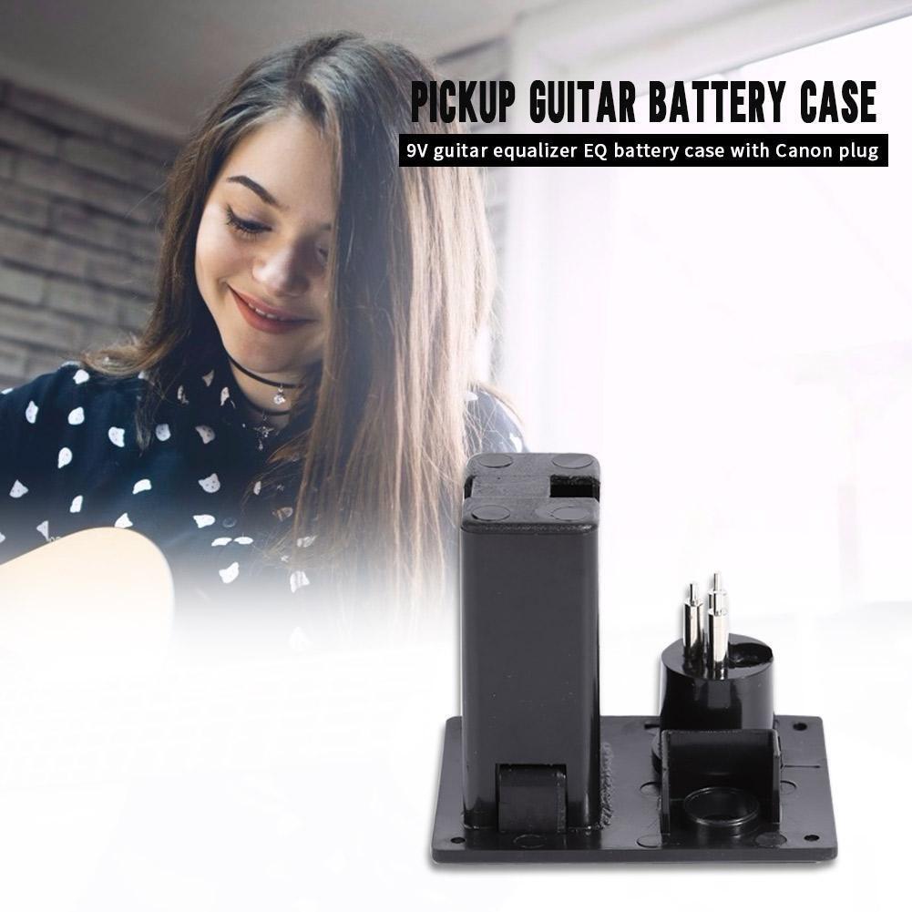 9V Battery Box ABS Compartment for Guitar Equalizer EQ with Connector Plug