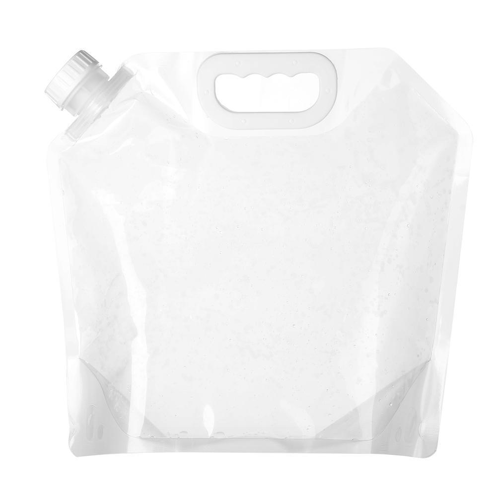 4x PVC Transparent Foldable Water Container Collapsible Water Bags (5L)