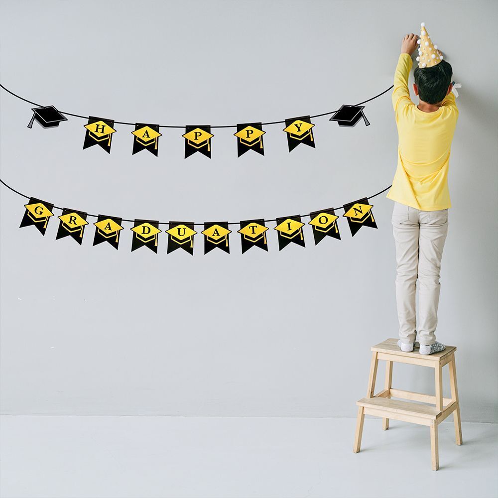 Party Decoration Congrats Grad Banner Grad Party Supplies Garland Flag