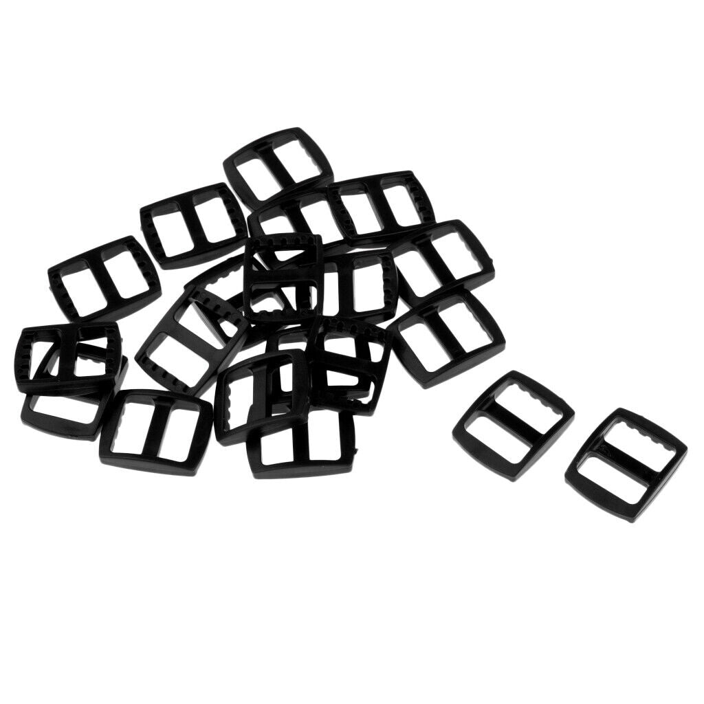 Plastic buckle  for backpack 20 pieces Shoulder strap Slider fastener Pet