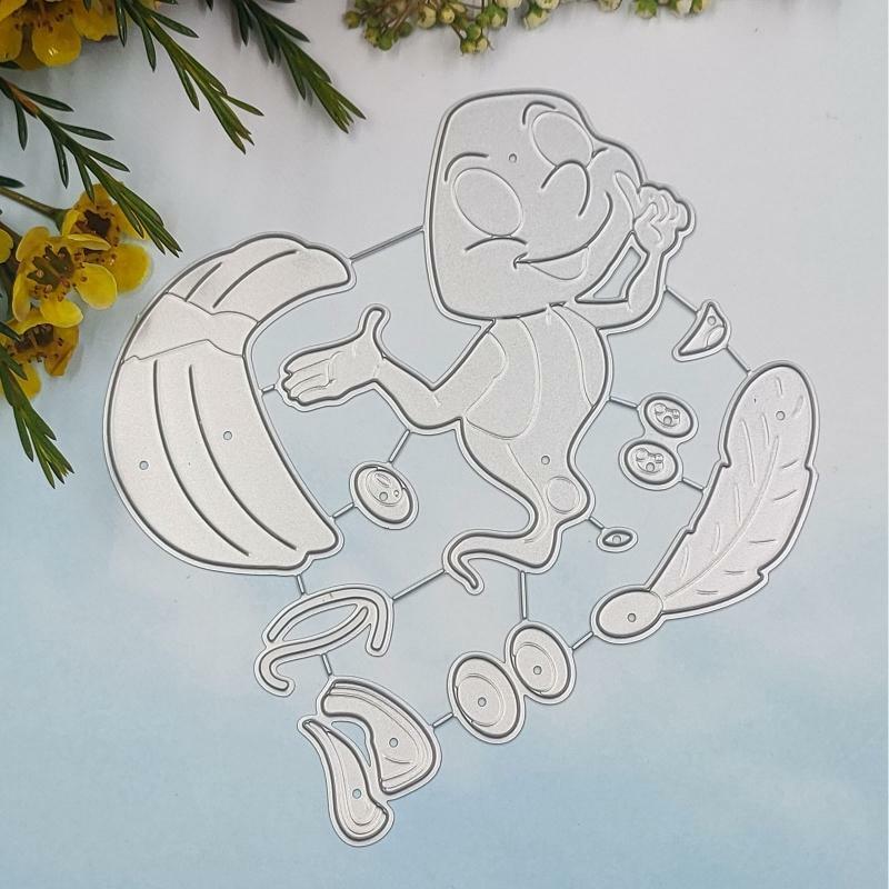 Lamp Elf with Feather Hat Metal Cutting Dies Stencil DIY Scrapbooking Template
