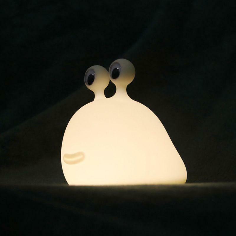 Cute Soft Slug Shape Night Light with Touch Control USB Rechargeable Desktop