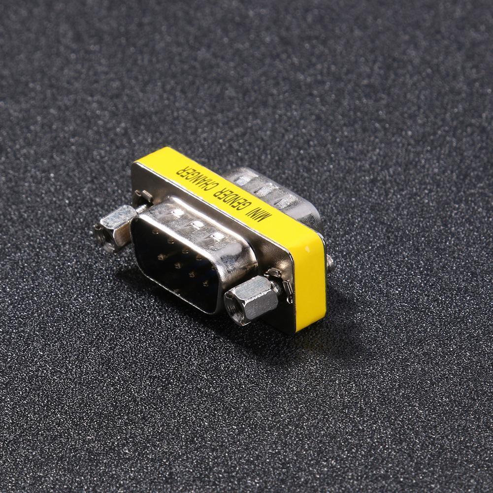 2pcs DB9 Male to Male Adapter Gender Changer Serial RS232 Coupler Straight