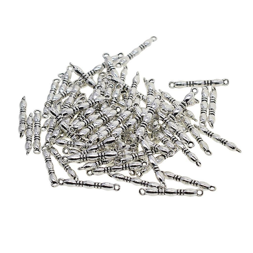 100pcs  Straight Bar Connectors Jewelry Findings Charms Accessories
