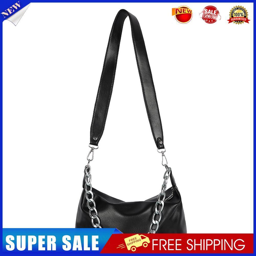 Solid Color PU Crossbody Bags Women Elegant Chain Portable Shoulder Handbag