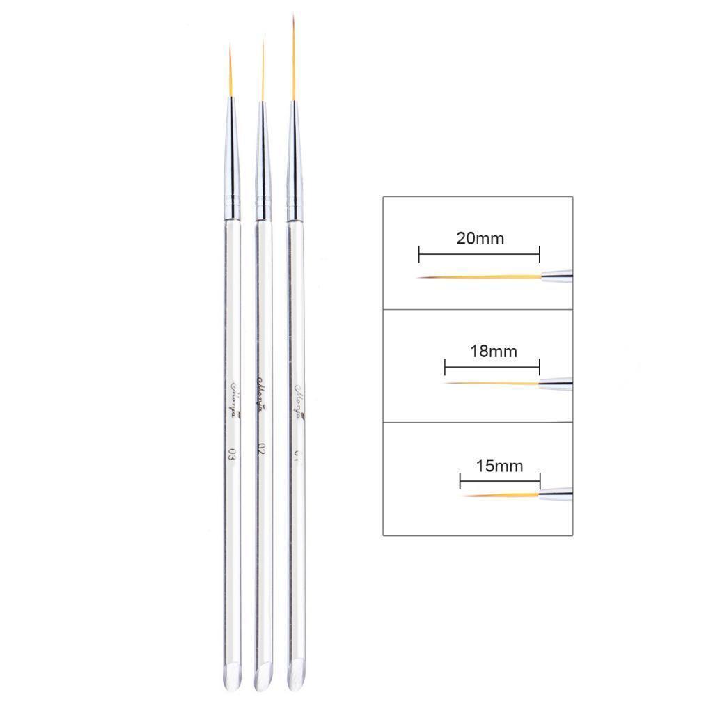 3pcs Nail Art Design Dotting Painting Drawing Polish Brush Pen Tools,