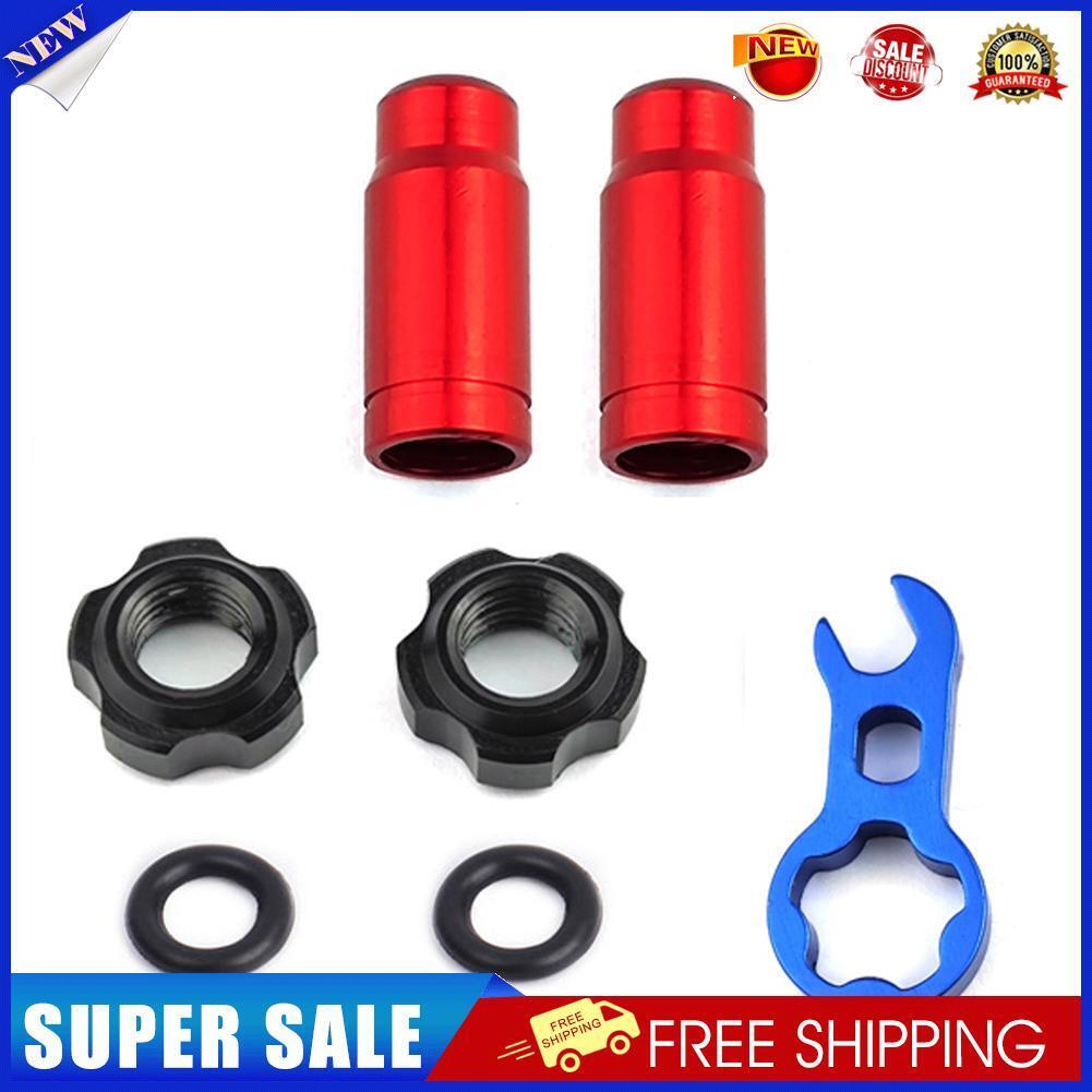 Road Bike Valve Nut Aluminum Alloy Cycling Protection Accessories (Red)