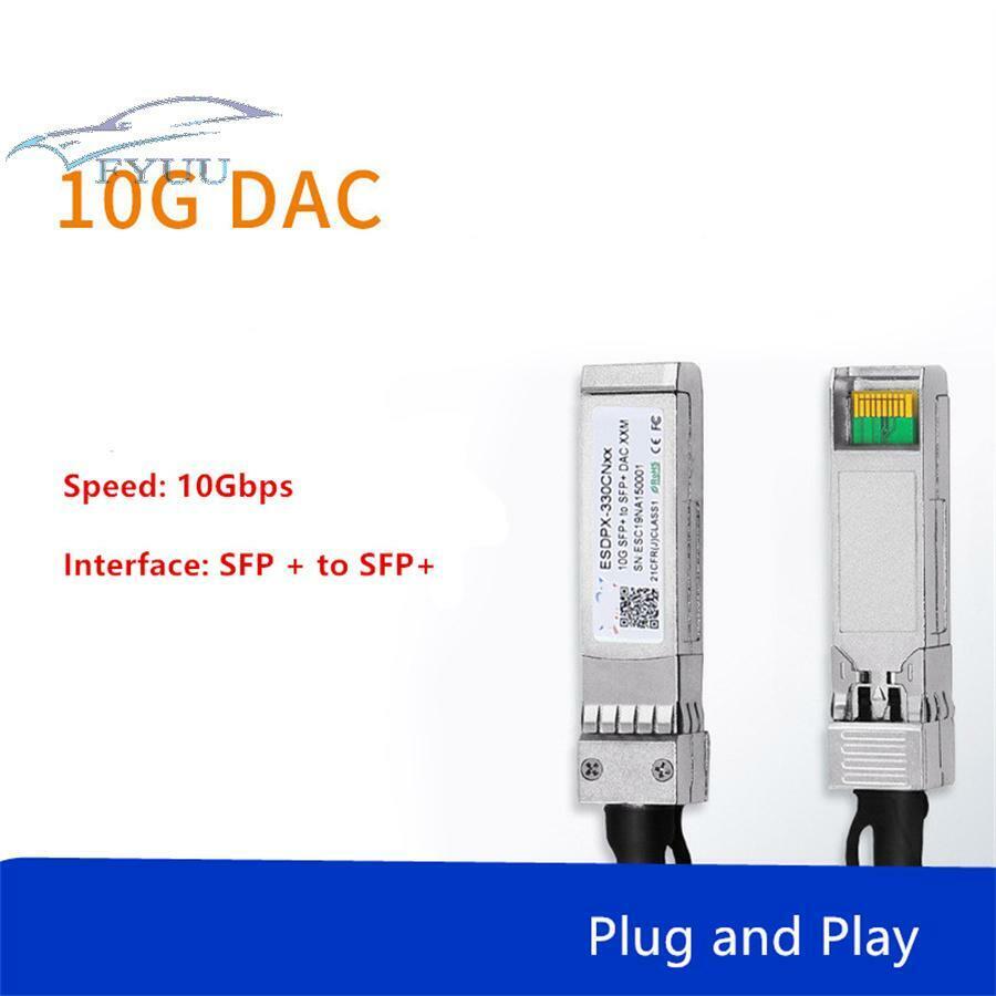 10G Ethernet SFP+ To SFP + DAC Cable For Cisco, Ubiquiti, Supermicro etc Devices