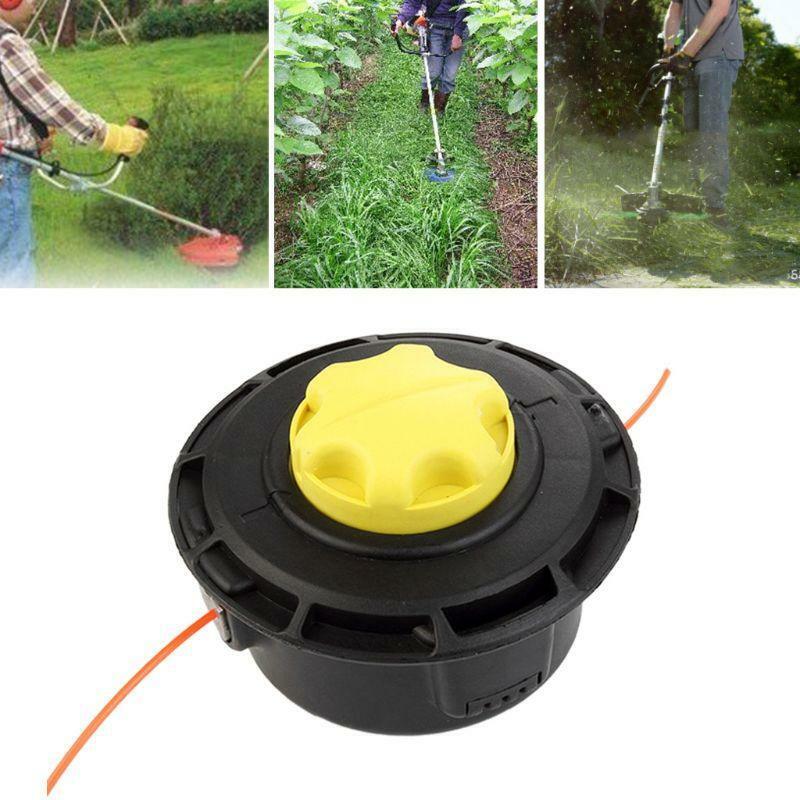 Universal Grass Trimmer Head 2 Lines String Brush Cutter Lawn Mower Garden Tools