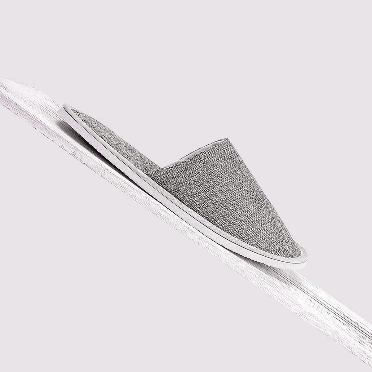 SPA Slippers - Non-slip Closed Toe Slippers for Home Hotel Guest (Grey)