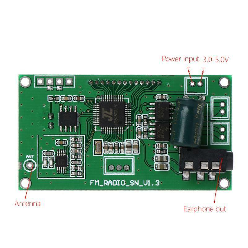 PLL LCD Digital FM Radio Receiver Module 87-108MHZ Wireless Microphone Stereo