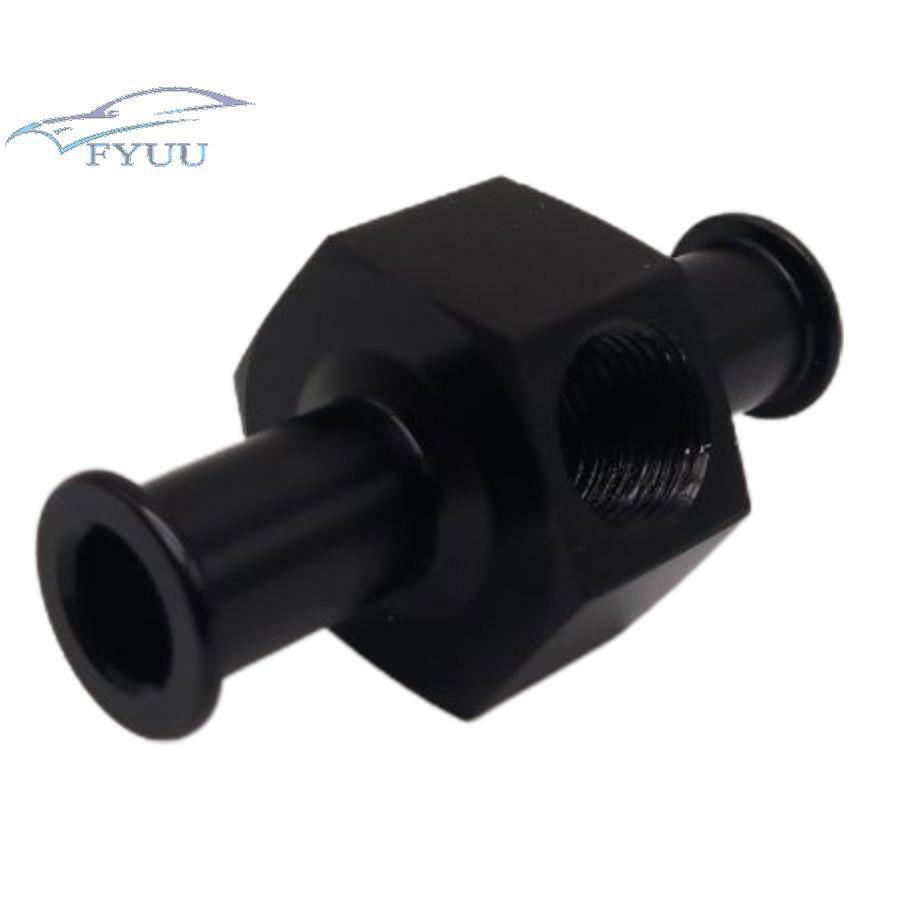1x Universal Black 3/8" Hose 1/8" Npt Port Fuel Nitrous Pressure Gauge Adapter