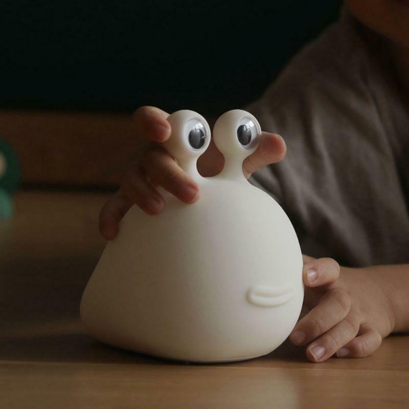 Cute Soft Slug Shape Night Light with Touch Control USB Rechargeable Desktop