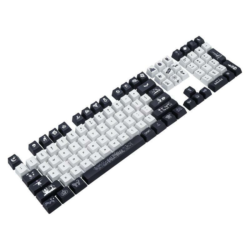 Custom Halloween Theme PBT Opaque Keycap Dye Sublimation OEM Profile 108 Key/Set