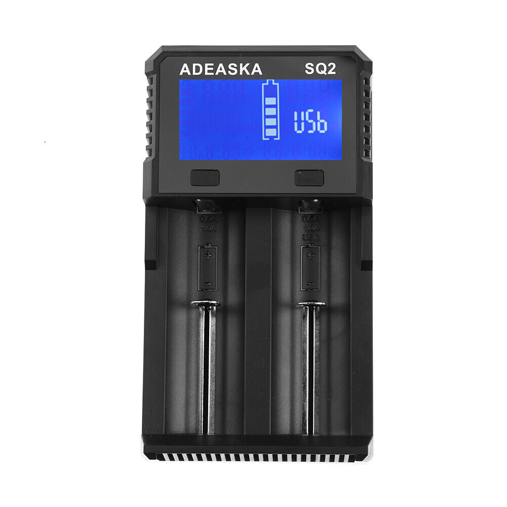 Dual Slot USB Rapid Intelligent Charger for Li-ion IMR Ni-MH Ni-Cd Battery-