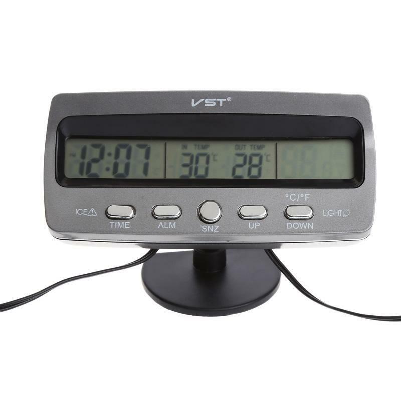 Multi-functional VST7045V Car Thermometer Clock Voltmeter Temperature Calendar