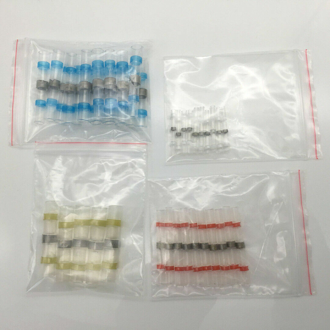 40pcs 4 Size Solder Sleeve Heat Shrink Tube Wire Terminals Connectors Waterproof