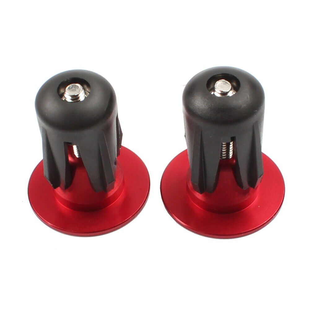 1 Pair Bicycle Handle Bar Grip End Cap Road MTB Handlebar End Plugs (Red)