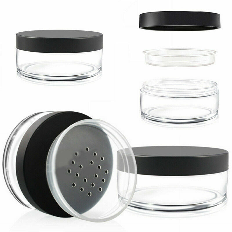 Refillable 50g Plastic Loose Powder Jar Sifter Empty Cosmetic Makeup Container