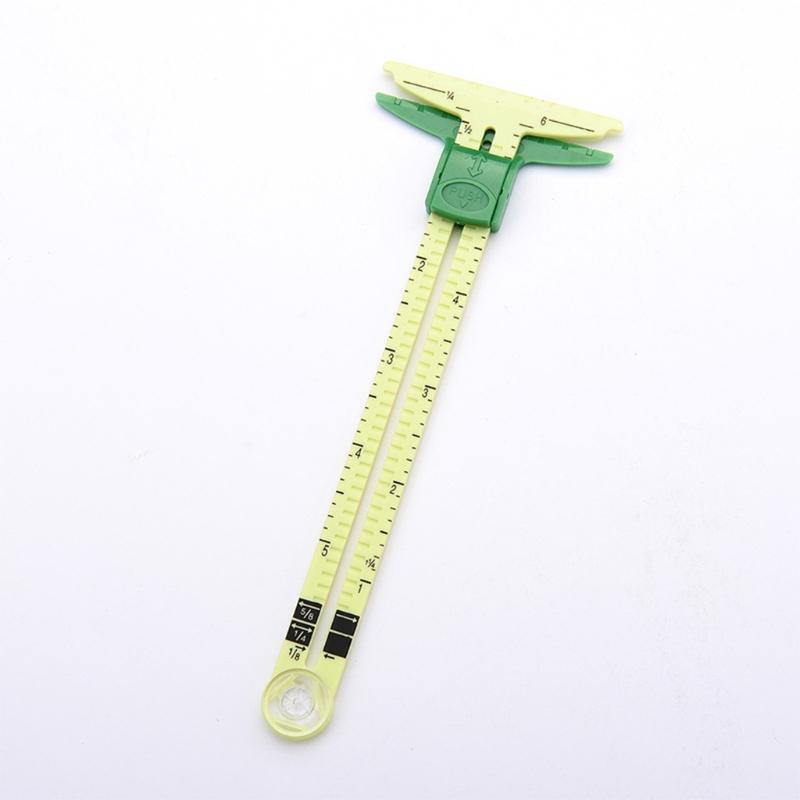 3 Pieces Sliding Gauge Measuring Sewing Tool Set Measuring Sewing Gauge 5-in-1 T