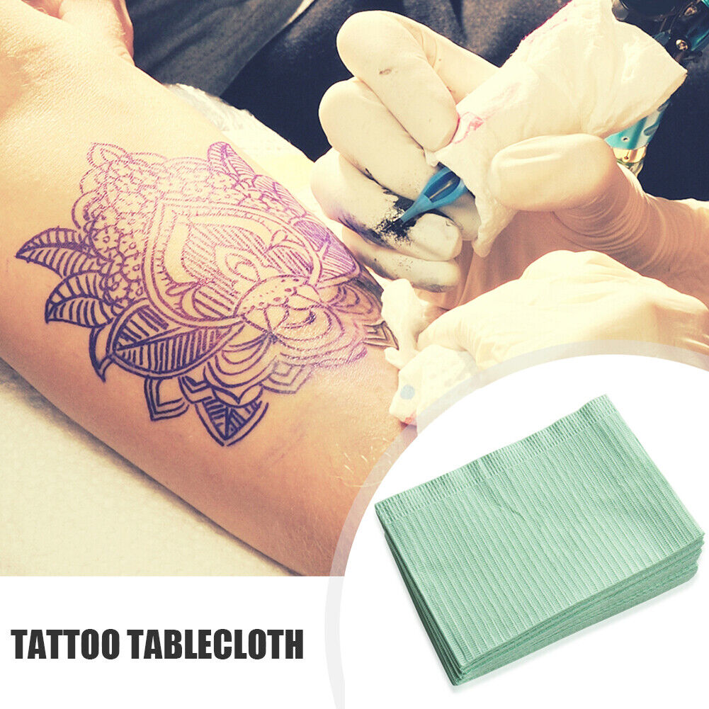 125pcs Disposable Tattoo Table Cloth Anti-Oil Sanitary Bed Sheet (Green)