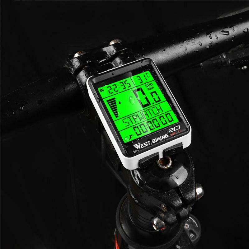 Waterproof Multifunction Mode Touch Wireless Computer Odometer LCD Backlight