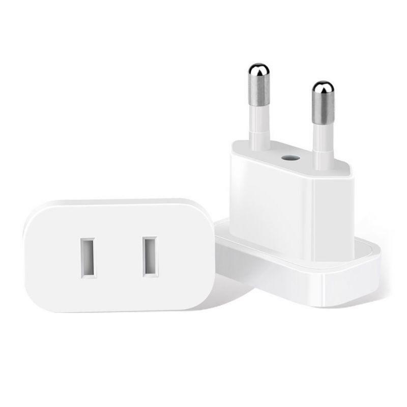 4MM US Jack to EU Plug Outlet Travel Charger Power Socket Adapter USA to Europe