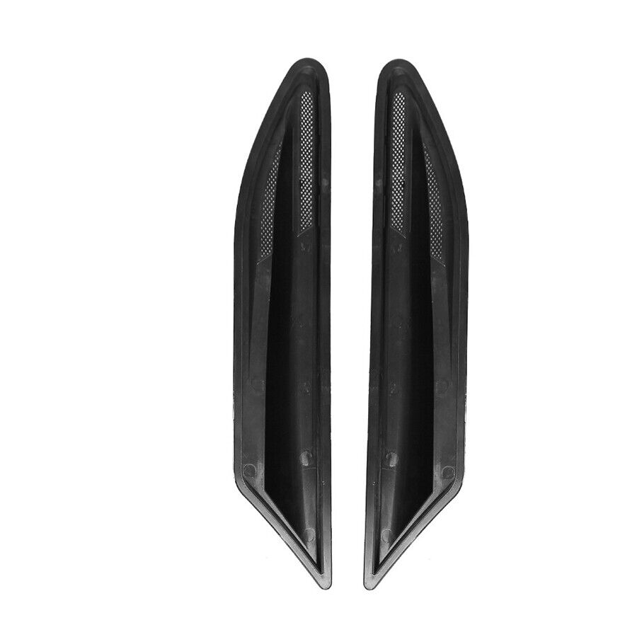 2Pcs Car Side Fender Fin Air Outlet Vents Cover Decoration Black Trim Universal