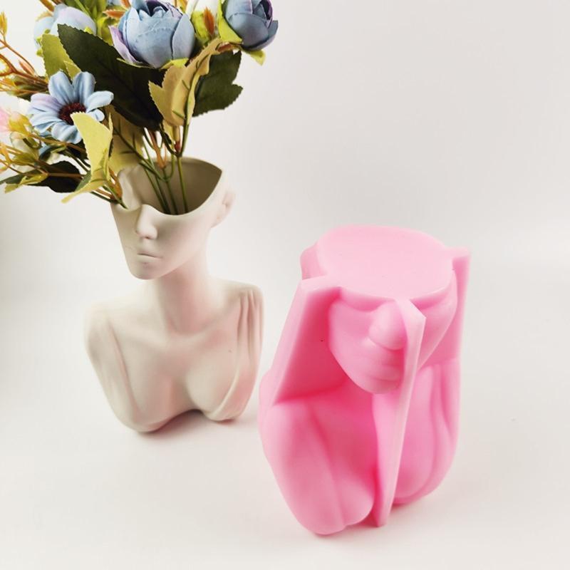 Human Body Flower Pot Mould Nordic Style Concrete Mold DIY Making Crafts
