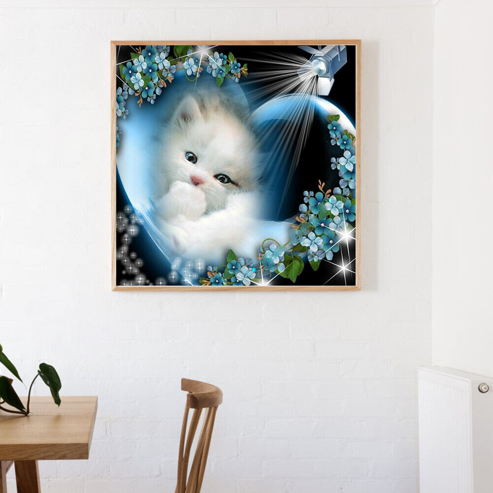 Shining Cat Picture 5D Diamond Painting Full Round Drill Rhinestone DIY Kit