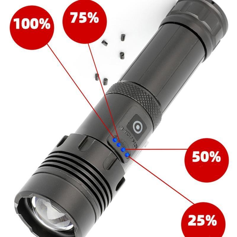 Portable P70 Light Torch No Battery for Camping Police Emergency Power Display