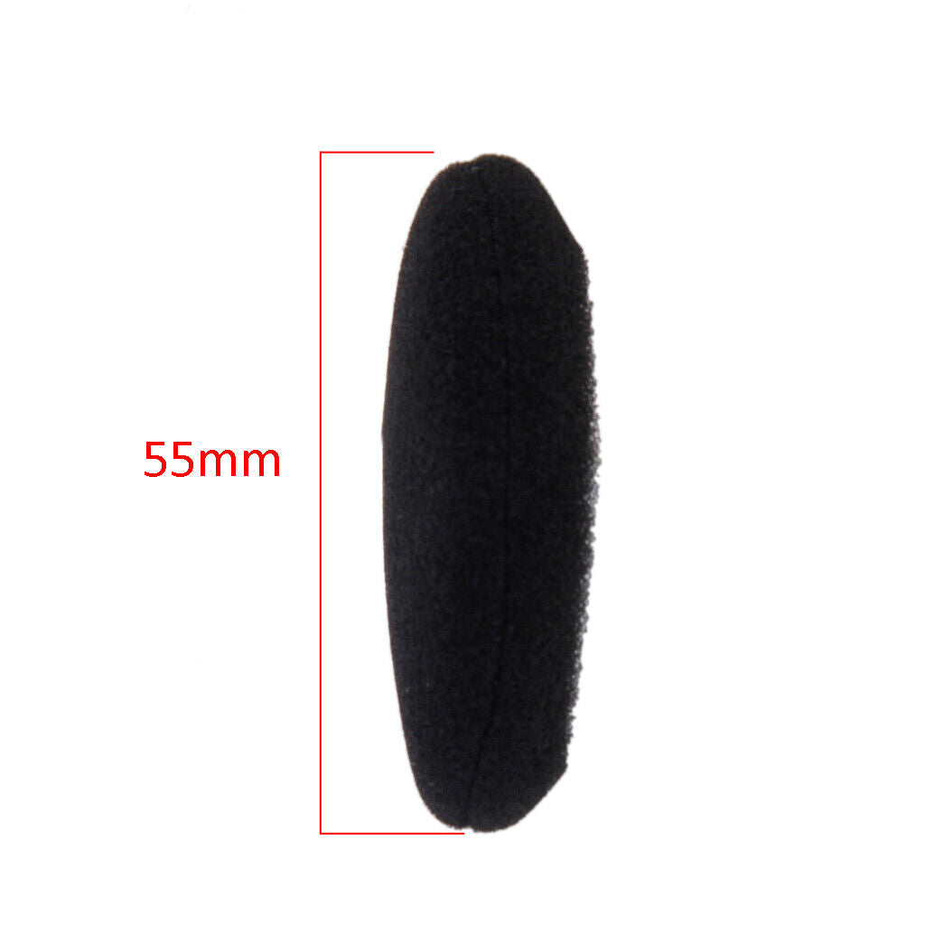 4 Pairs Elastic Foam Earbuds Covers Earphones Ear Pad Dustproof 55mm Black