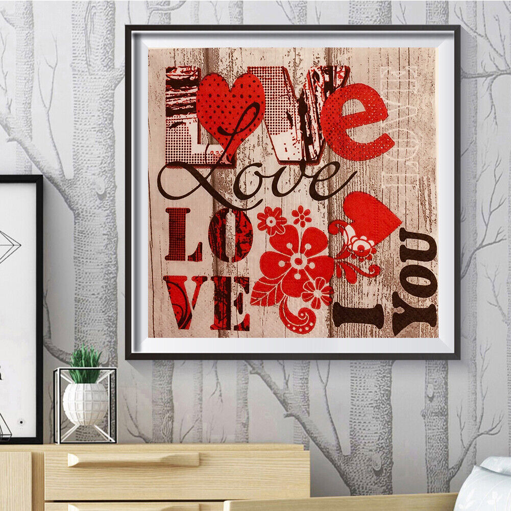 Diamond Painting English Full Round Drill Handicrafts (I Love You-X096)
