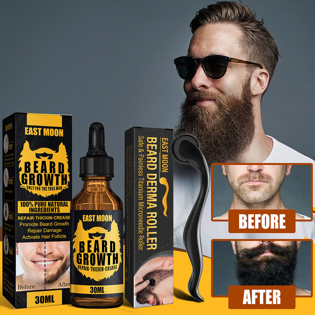 Beard Growth Roller Anti Hair Loss Beard Growing Essential Oil for Men (01)