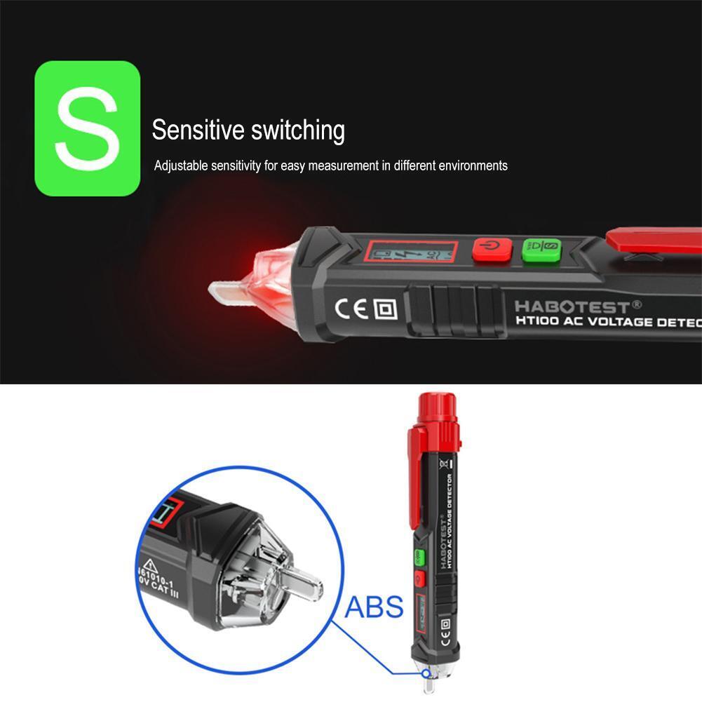 HABOTEST HT100 Non-contact AC 12V-1000V 48V-1000V Voltage Test Pen Detector