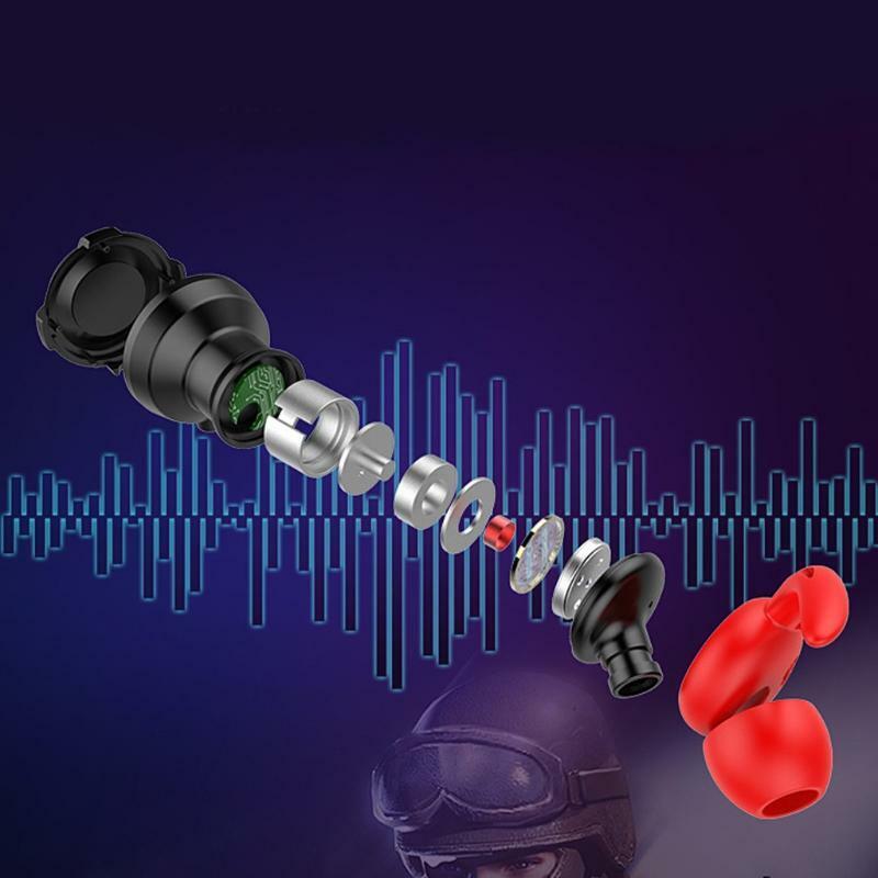 Replacement Headphone in-Ear Gaming Sets silicone Earplugs Anti-winding Wire