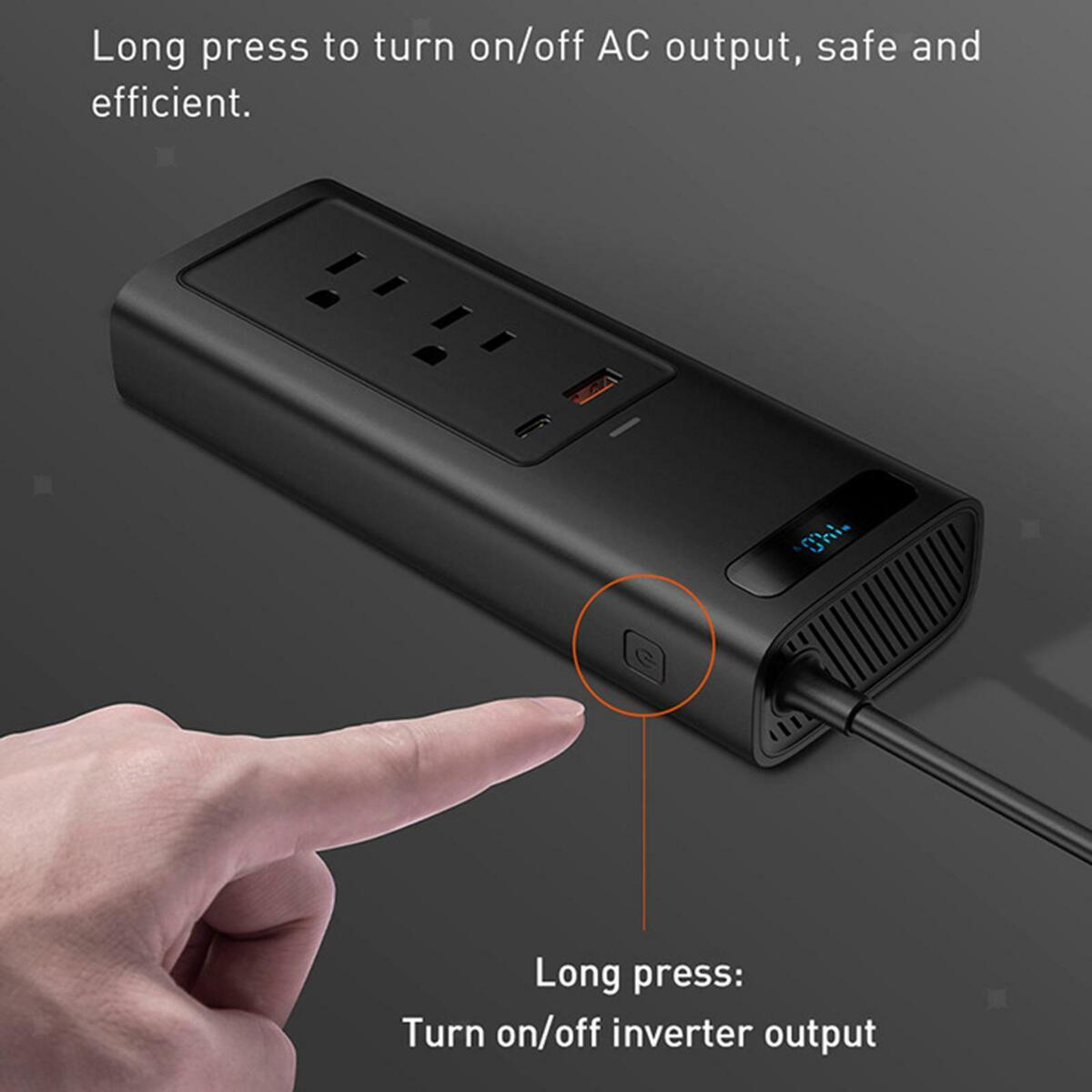 150W  Inverter ???c USB Fast Charging Station Car Accessory