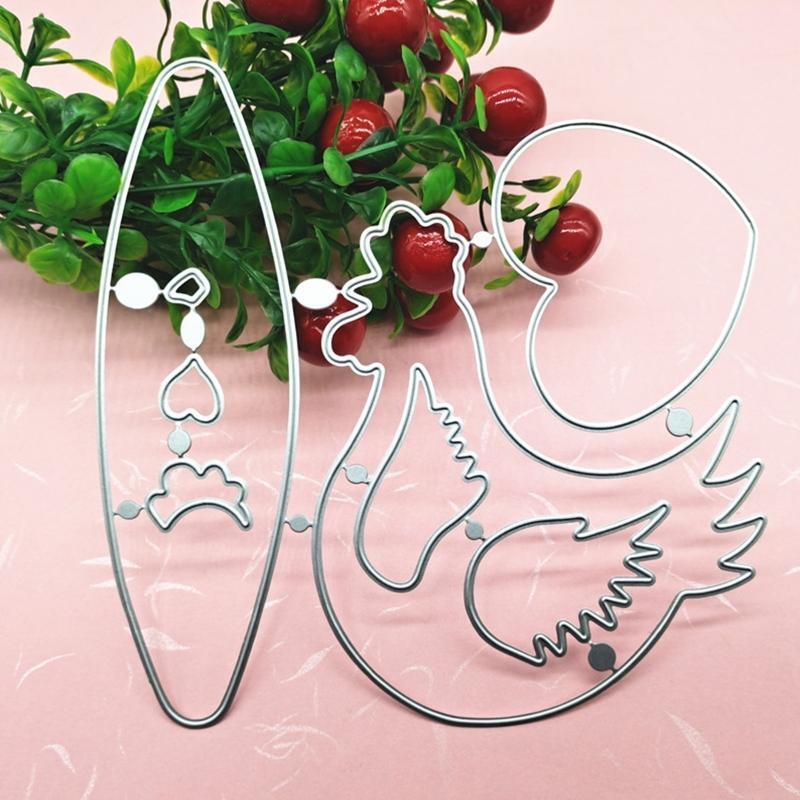 Animal Metal Die Cuts Chicken and Heart Carbon Steel Cutting Dies for Crafts