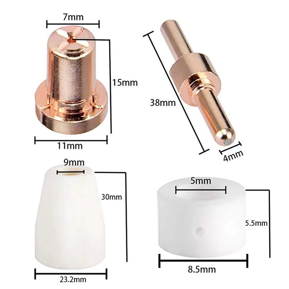 Straight Handle Plasma Welding Torch Head Electrode Nozzle PT-31 CUT40 LGK40
