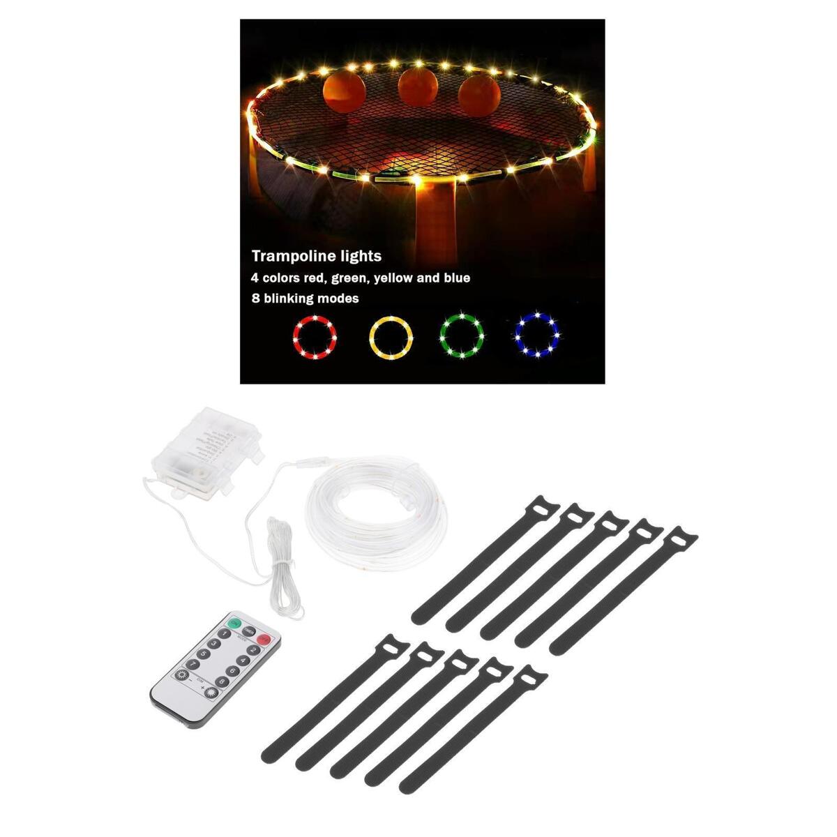 LED Trampoline Lights Rope String Strip Lights Battery Operated Outdoor