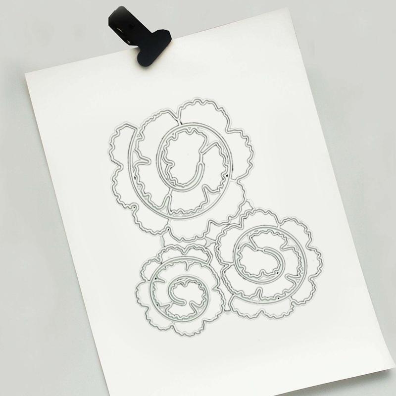 Decorative Flower Layering Die Cuts Blossom Craft Stencil for Card Picture Decor