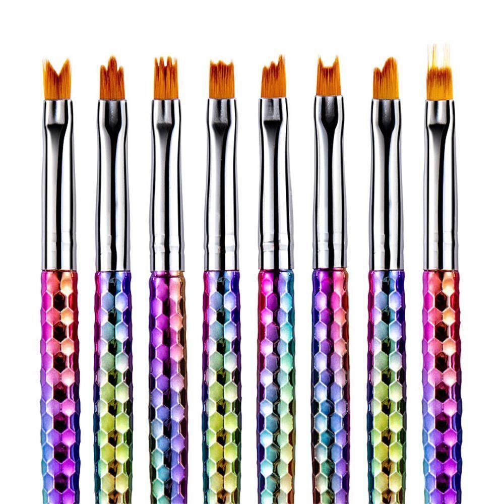 Flower Drawing Pen Acrylic Nail Art Brush UV Gel Nail Painting Brush Set