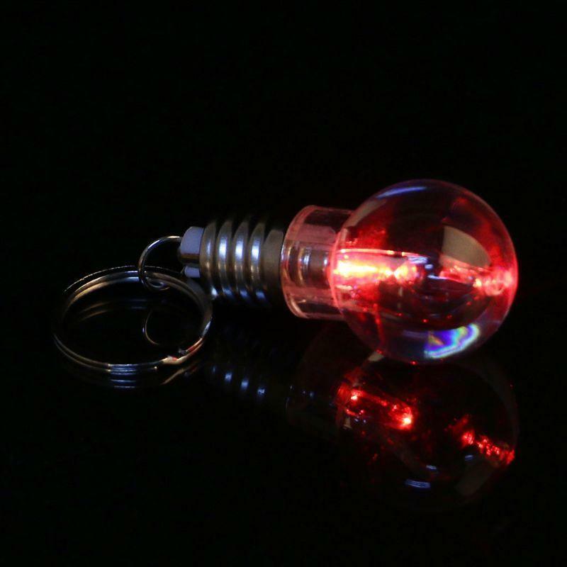 Mini Change Color Creative LED Lamp Bulb Light Key Chain Key Ring Night light