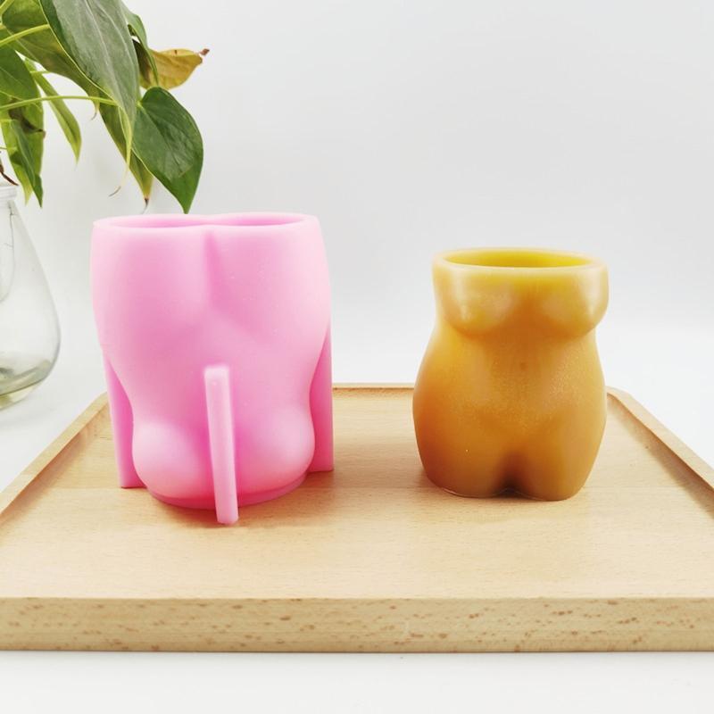 Silicone Candlestick Mold Gypsum Concrete Flower Pot Molds Jewelry Casting Mold